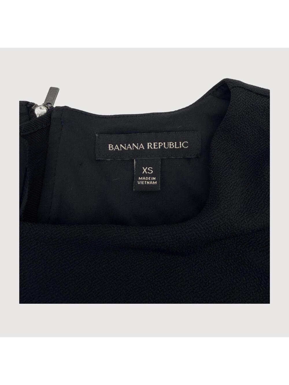 Banana Republic Black Sheath Dress Draped XS - Picture 4 of 9